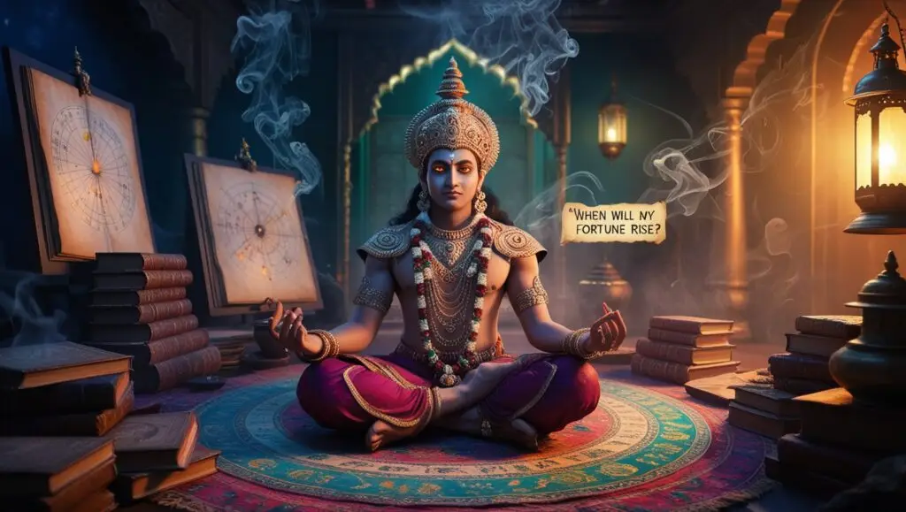 Default_A_mesmerizing_ornate_Indian_astrologer_jyotish_surroun_1